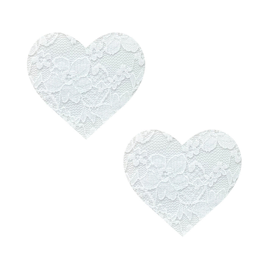 Neva Nude Pasty Heart Lace White - Headshop.com
