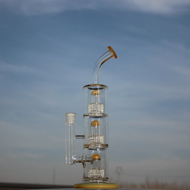 15" Triple Matrix Percolator Glass Water Pipe - Headshop.com