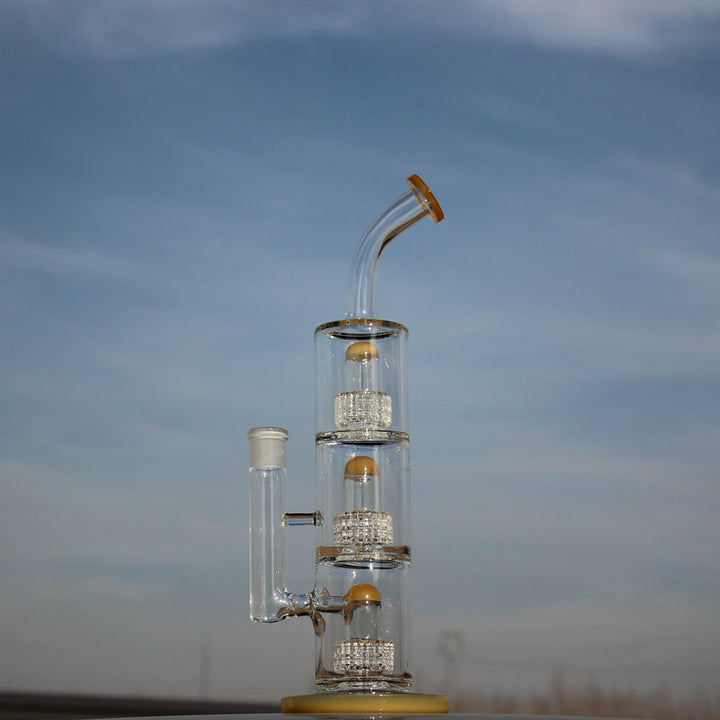 15" Triple Matrix Percolator Glass Water Pipe - Headshop.com