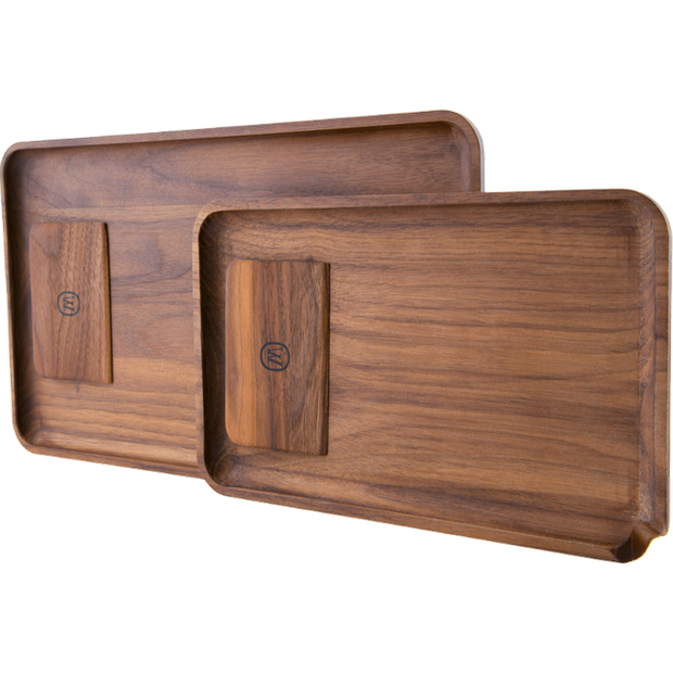 Marley Natural Black Walnut Prep Tray - Headshop.com