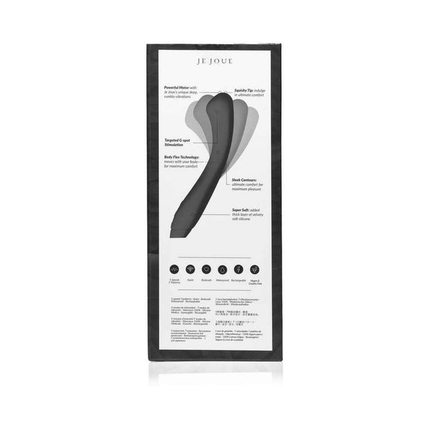 Je Joue Juno Flex Rechargeable Flexible Silicone G-Spot Vibrator Black - Headshop.com
