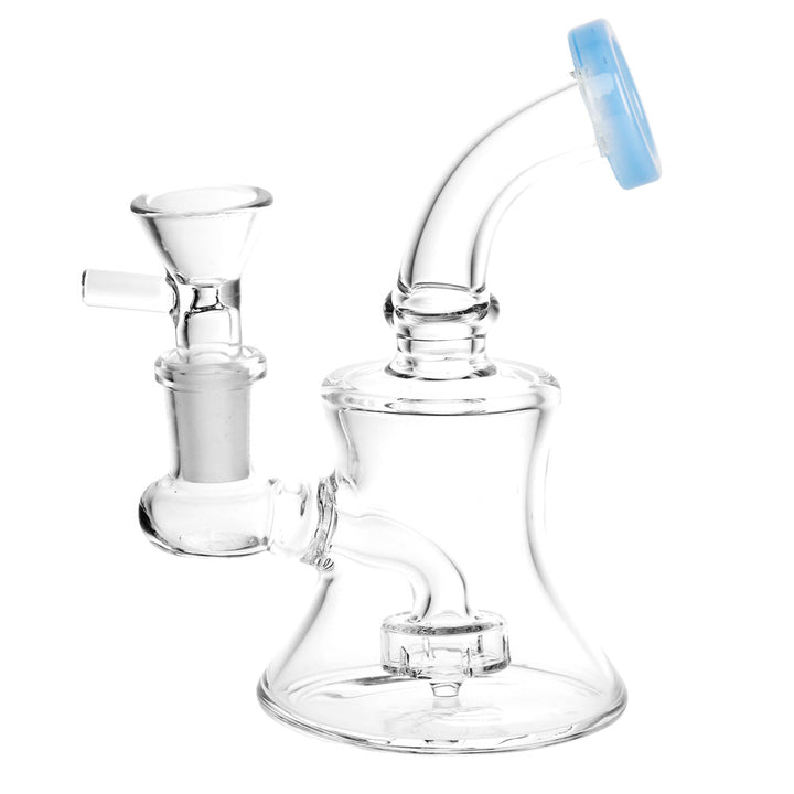 Bent Neck Bell Mini Water Pipe - 5"/14mm F/Colors Vary - Headshop.com
