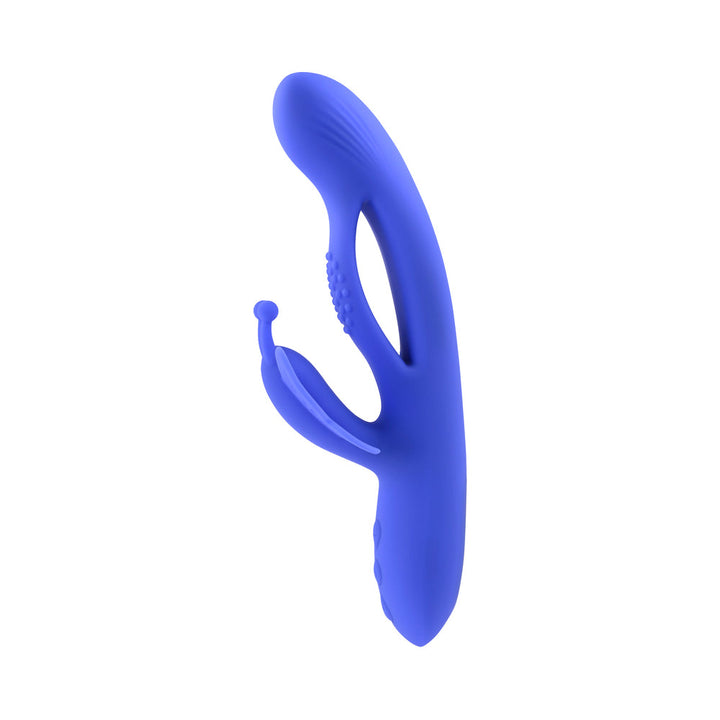 Evolved Butterfly Dreams Rechargeable Dual Stim Vibe Silicone Blue - Headshop.com