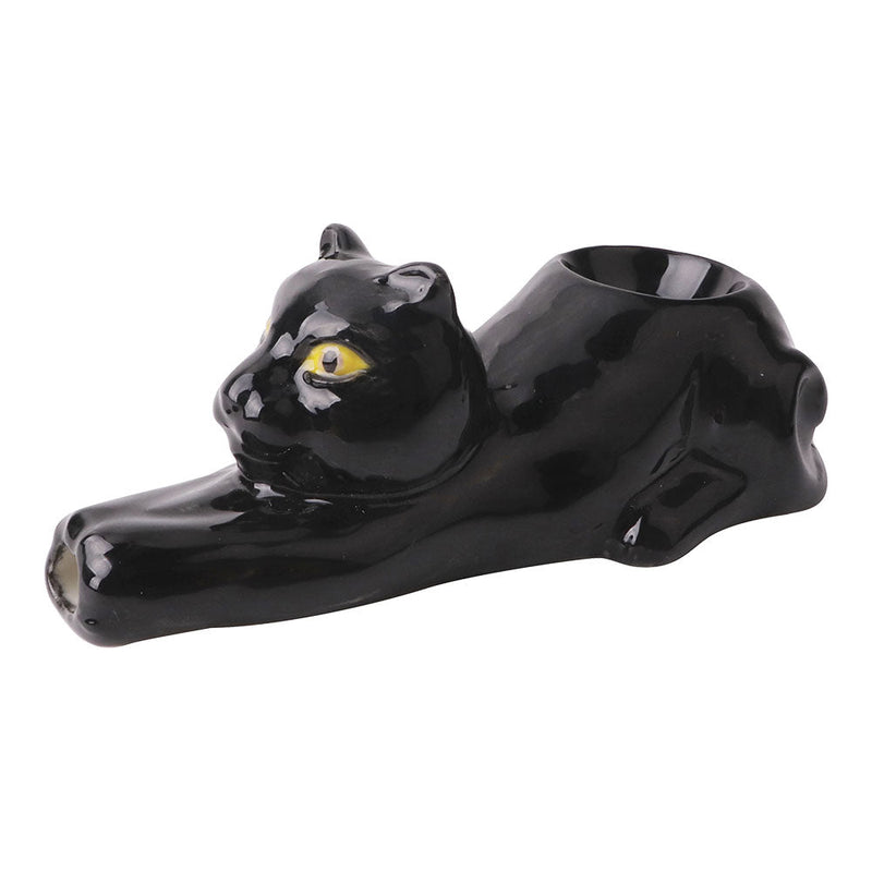 Wacky Bowlz Black Cat Ceramic Pipe - 4" - Headshop.com