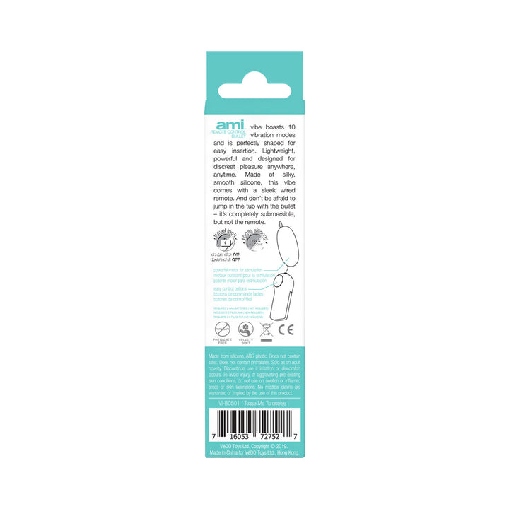 VeDO Ami Remote Control  Bullet Turquoise - Headshop.com