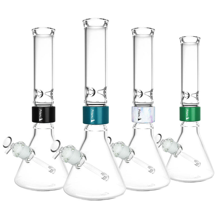 Prism Standard Beaker Single Stack Water Pipe | 14" | 14mm F | Clear - Headshop.com