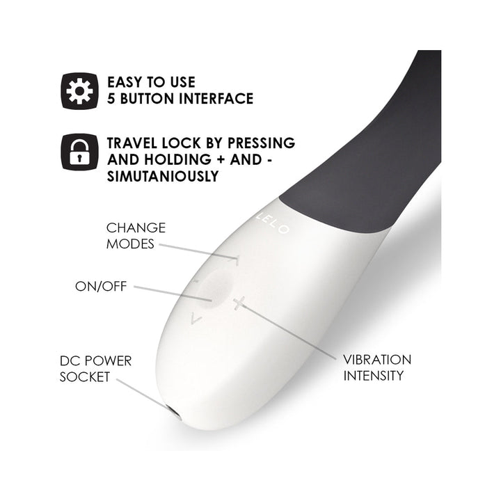 LELO MONA WAVE Rechargeable G-Spot Vibrator Black - Headshop.com