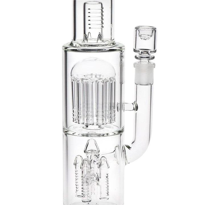 Pulsar Double Chamber Rocket Perc Chugger Glass Water Pipe - 15.25" / 14mm F