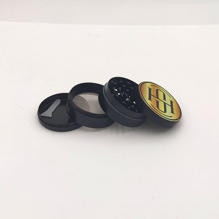 High Society - 4 PC 50mm Ceramic Teflon Coated Grinder - Gold - Headshop.com