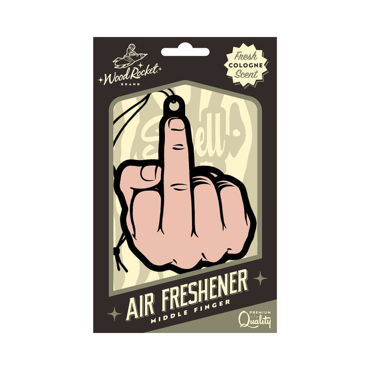 Wood Rocket Air Freshener Middle Finger Peach - Headshop.com