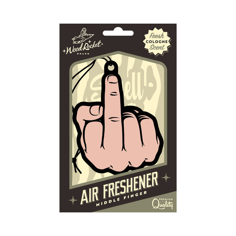 Wood Rocket Air Freshener Middle Finger Peach - Headshop.com