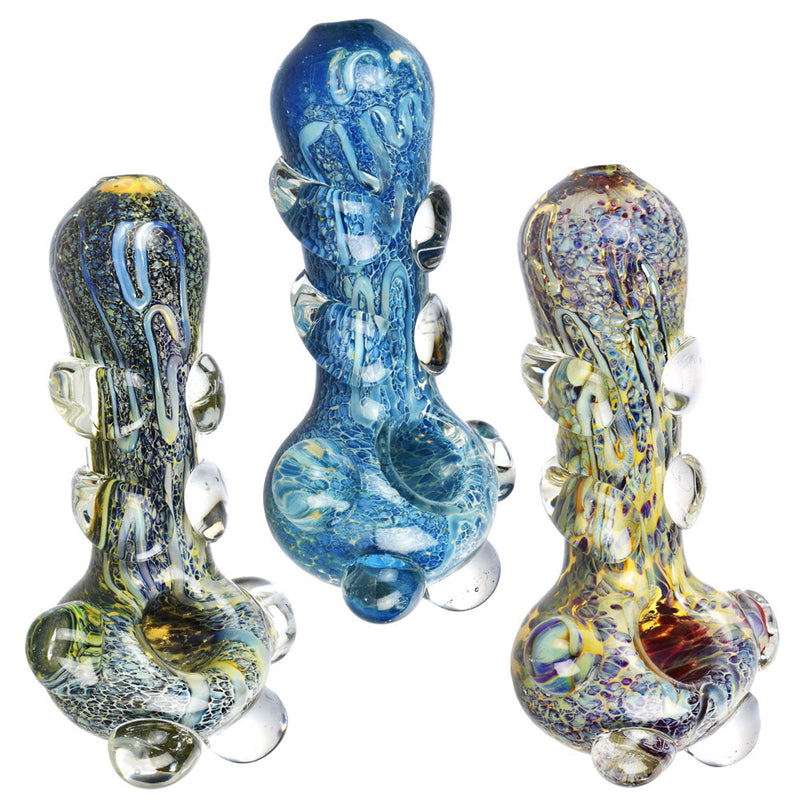 Heavy Marble Glass Spoon Pipe - Headshop.com