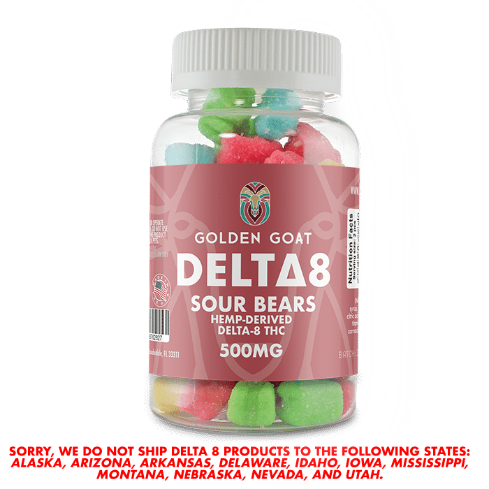 Delta 8 Gummies 500mg - Sour Gummy Bears - Headshop.com