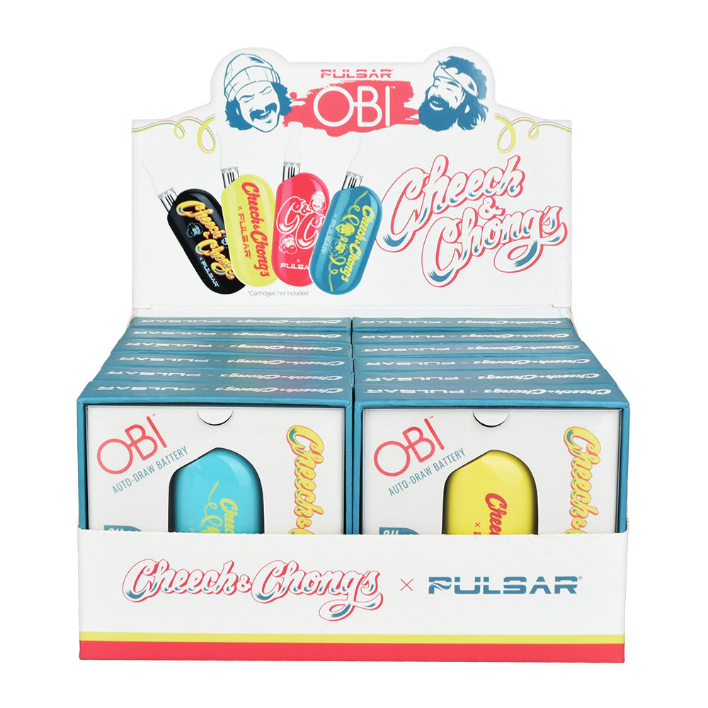 12PC DISPLAY - Cheech & Chong's x Pulsar Obi Auto-Draw Battery - 650mAh - Headshop.com