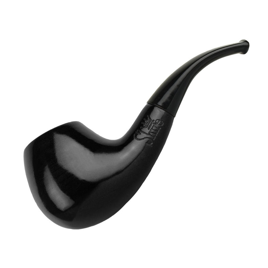 Pulsar Shire Pipes Bent Ebony Cherry Wood Tobacco Pipe - Headshop.com
