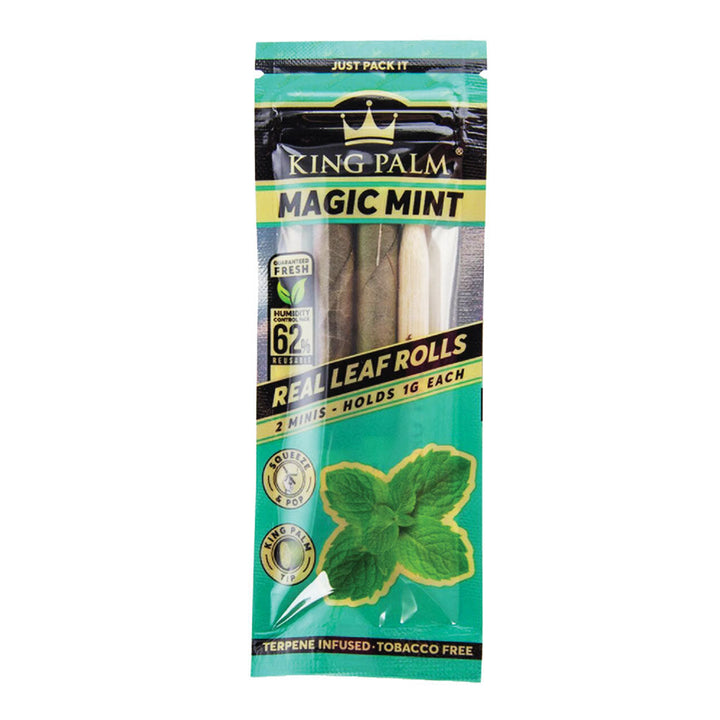 20PC DISPLAY - King Palms Hand Rolled Leaf Mini - 2pk - Headshop.com