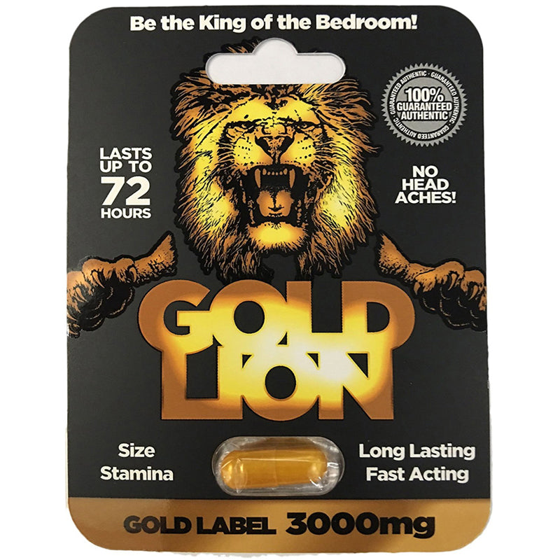 Gold Lion Male Enhancement Pill 1ct - Headshop.com