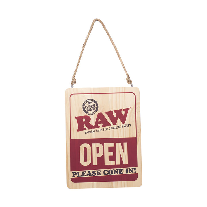 RAW LARGE WOODEN SIGN 12"X16"