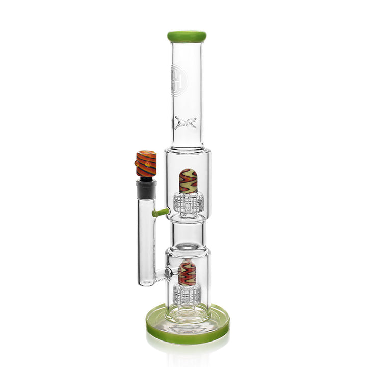 High Society | Gemini Premium Wig Wag Waterpipe (Green) - Headshop.com
