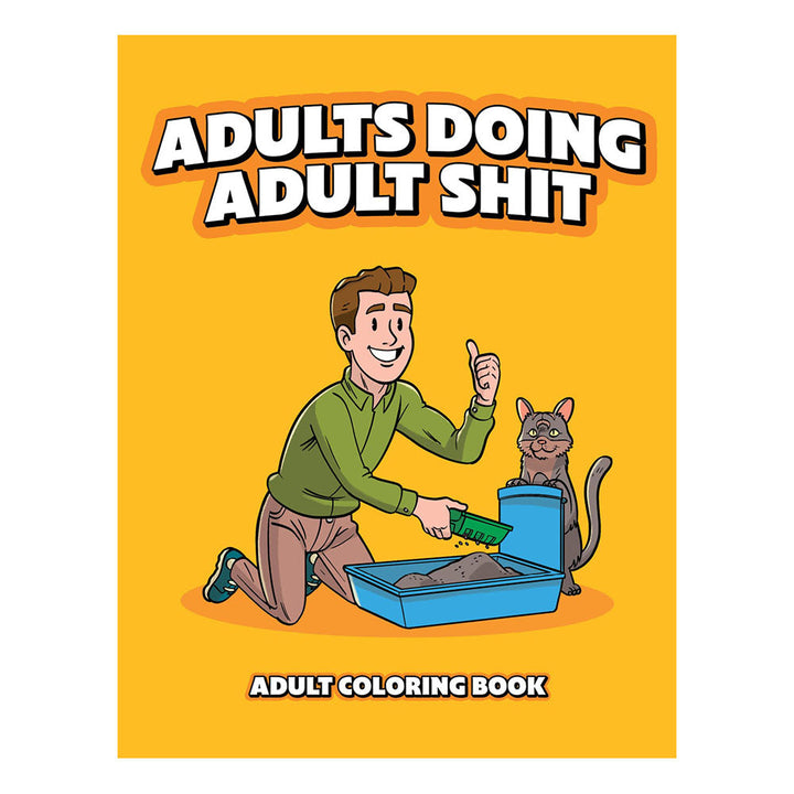 Wood Rocket Adults Doing Adult Shit Adult Coloring Book - 8.5"x11" - Headshop.com