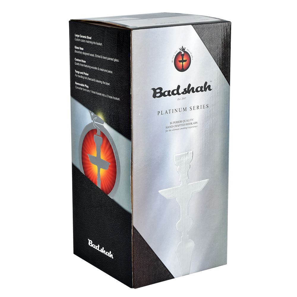 Badshah Platinum Asian Flair Hookah - 26" / 1-Hose - Headshop.com
