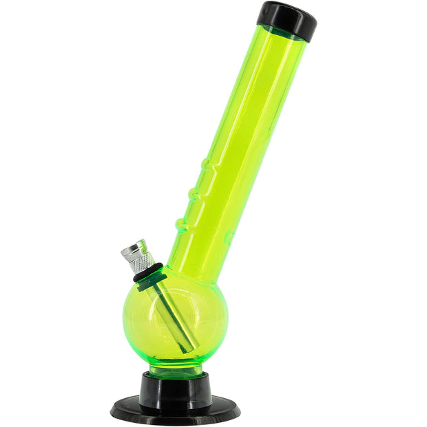 Acrylic Angled Neck Bubble Bong  8" - Multiple Colors