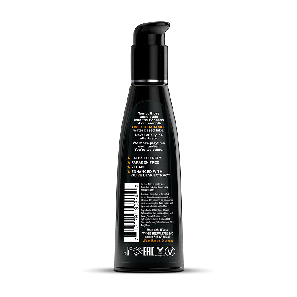 Wicked Aqua Salted Caramel Water-Based Lubricant 4 oz. - Headshop.com
