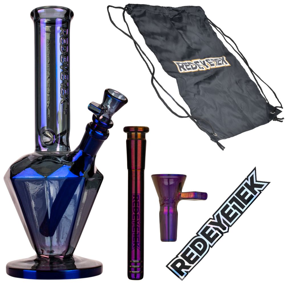 Red Eye Tek Terminator Finish Paragon Glass Water Pipe | 11" - Headshop.com