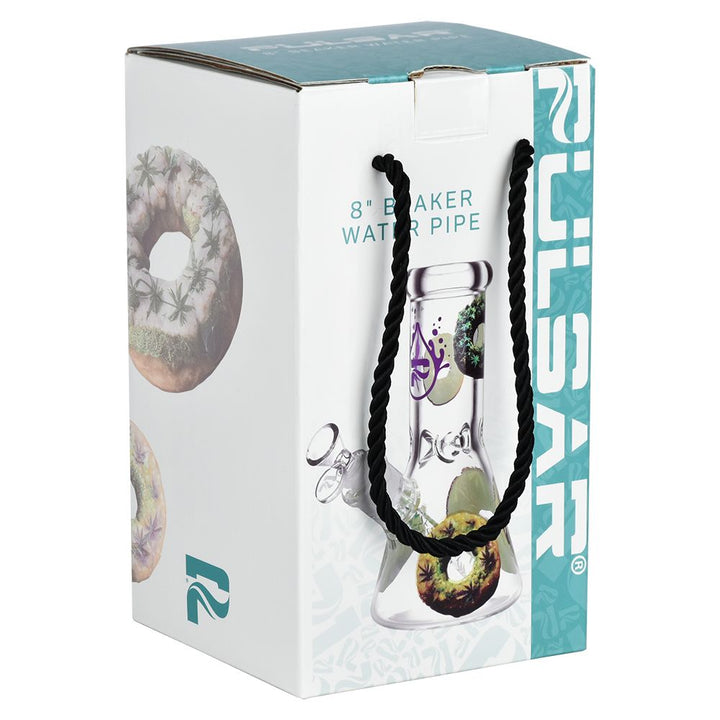 Pulsar Forbidden Donuts Design Series Glass Beaker Water Pipe - 7.75" / 14mm F - Headshop.com
