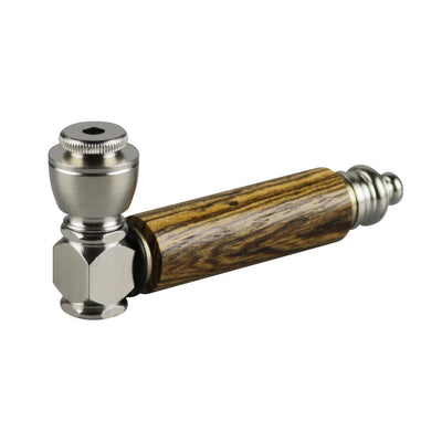 Exotic Wood & Stainless Steel Hand Pipe - Headshop.com