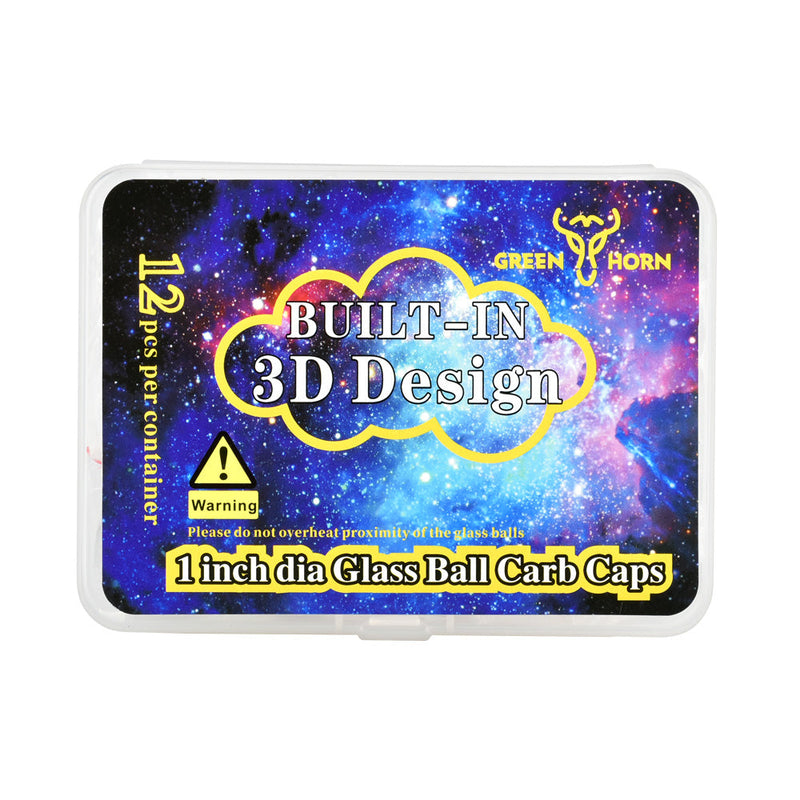 12PC SET- Terp Slurper Zodiac 3D Etched Ball Carb Cap- 25mm/Asst - Headshop.com