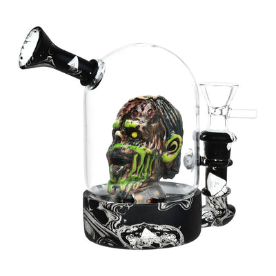 Zombie Head Bell Jar Water Pipe - 4.75" / 14mm F - Headshop.com