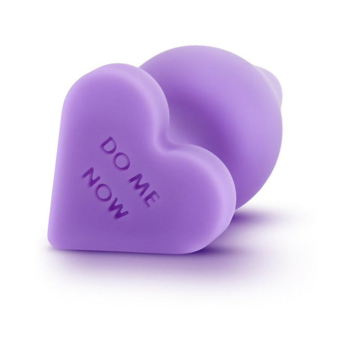 Play with Me Naughty Candy Hearts 'Do Me Now' Anal Plug Purple - Headshop.com