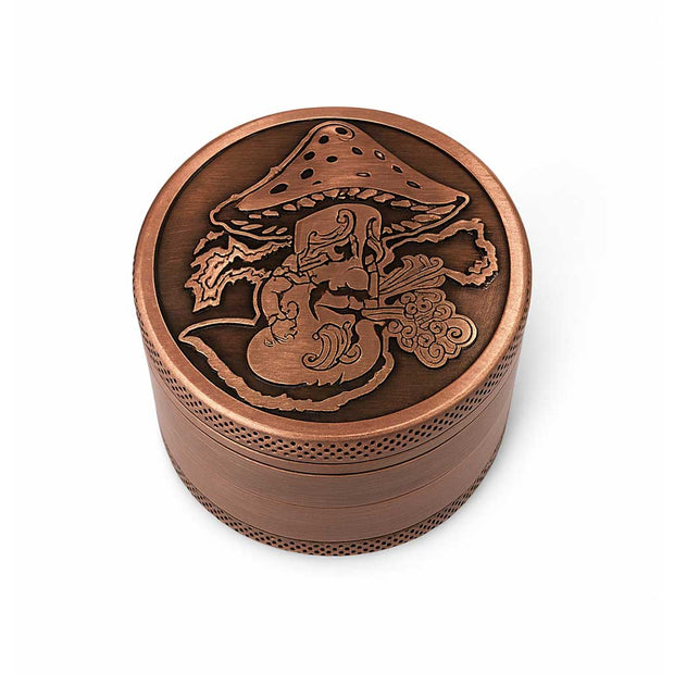 VINTAGE ALUMINUM EMBOSSED HERB GRINDER