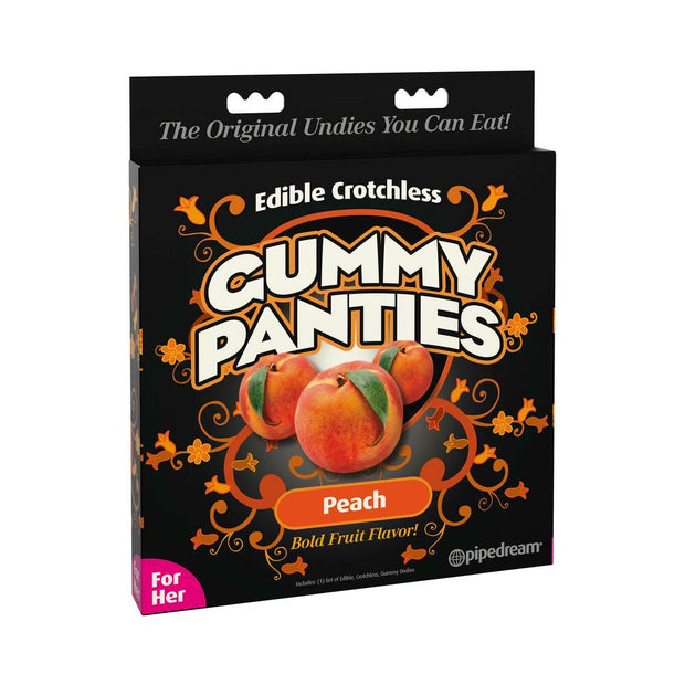 Pipedream Edible Crotchless Gummy Panties Peach Flavor - Headshop.com
