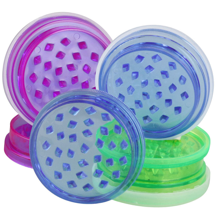 2.5" Acrylic 2pc Grinder w/ Storage - Colors Vary - Headshop.com