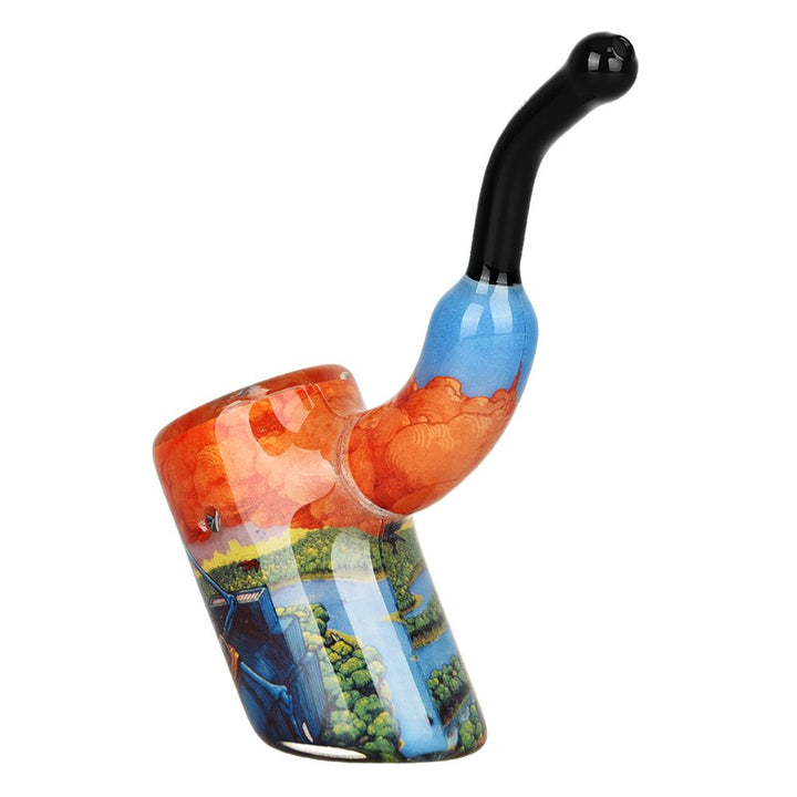 Grateful Dead x Pulsar Inside Print Bent Sherlock Pipe | 4" - Headshop.com