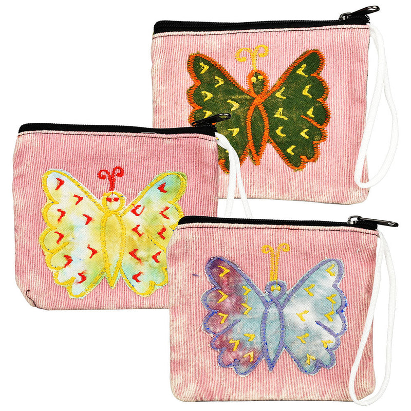 6pc Bundle - ThreadHeads Butterfly Coin Pouch-5.5"x5" / Asst Designs - Headshop.com