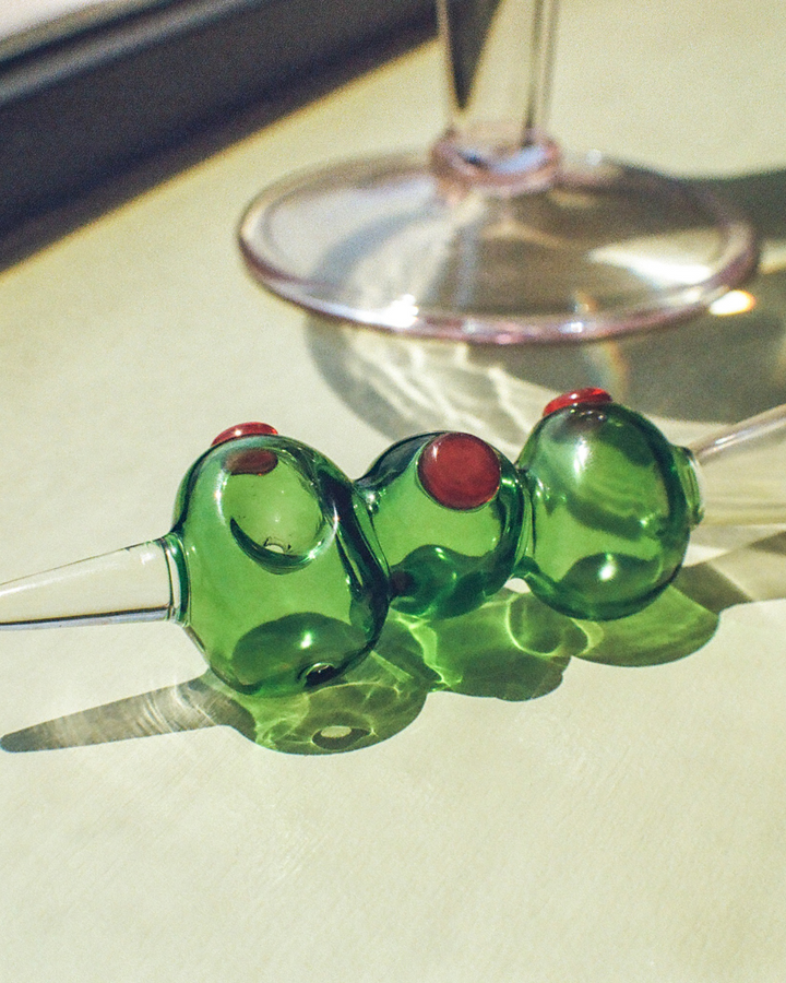 Go Easy Dirty Olive Glassware Spoon Pipe - Headshop.com