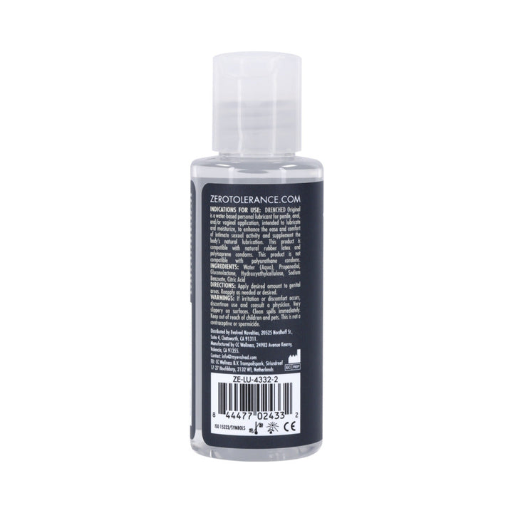 Zero Tolerance Drenched Original Water-Based Lubricant 2 oz. - Headshop.com