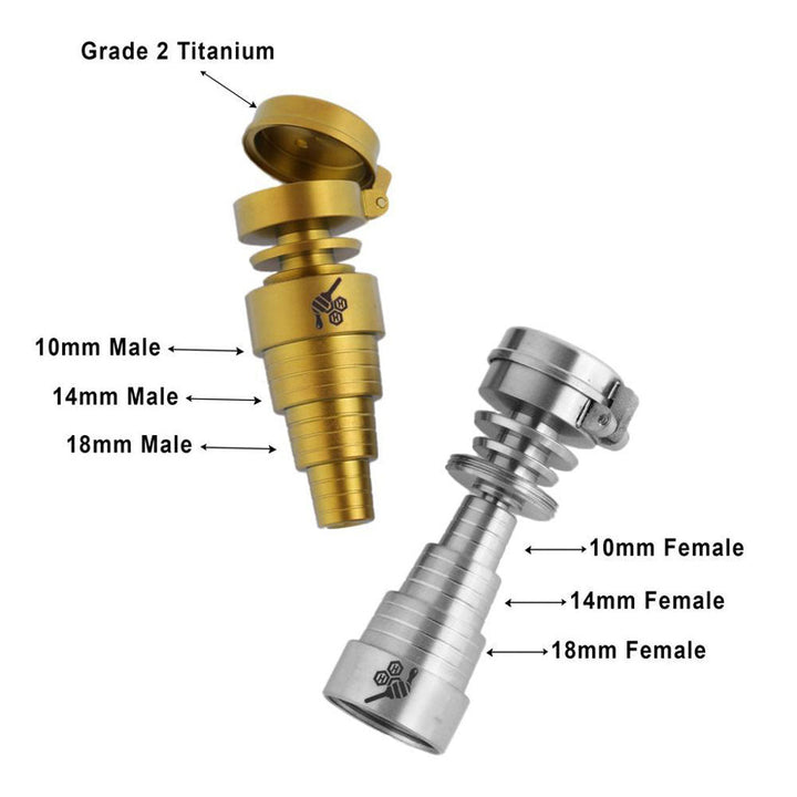 TITANIUM 6 IN 1 CARB CAP DAB NAIL - Headshop.com