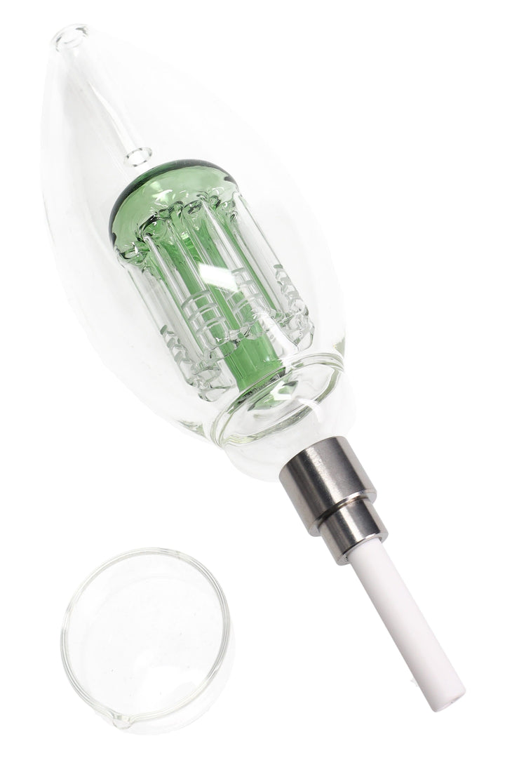 Glass Light Bulb Dab Straw Kit “Glow Core” – Tree Perc – 8″