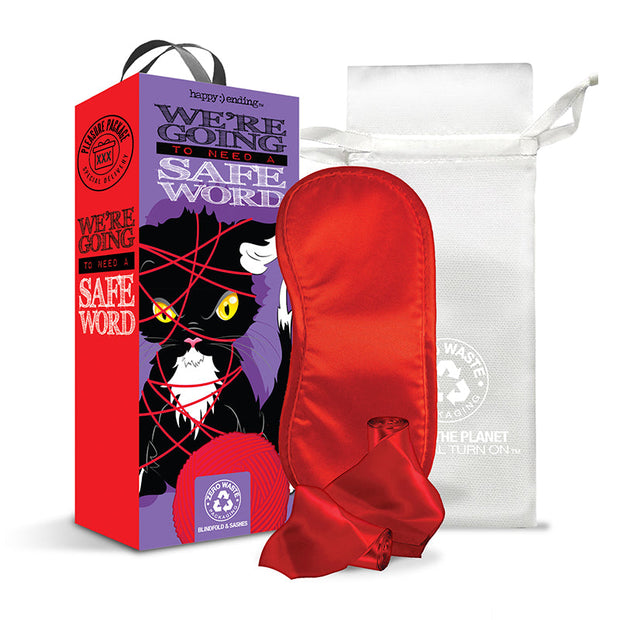 Pleasure Package We're Going To Need A Safe Word - Blindfold, Wrist, and Ankle Sashes - Headshop.com