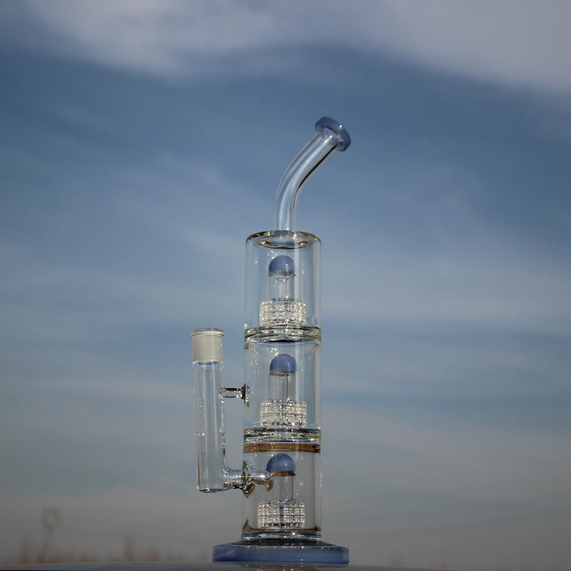 15" Triple Matrix Percolator Glass Water Pipe - Headshop.com