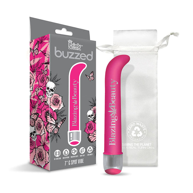 Prints Charming Buzzed 7" G-Spot Vibe - Blazing Beauty - Pink - Headshop.com