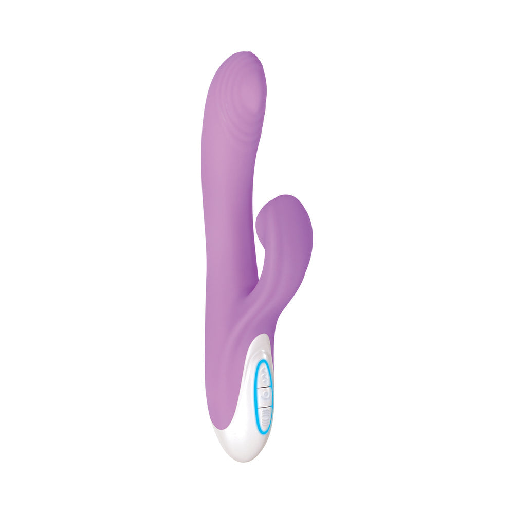 Evolved Super Sucker Rechargeable Thumping Suction Silicone Dual Stimulator Purple - Headshop.com