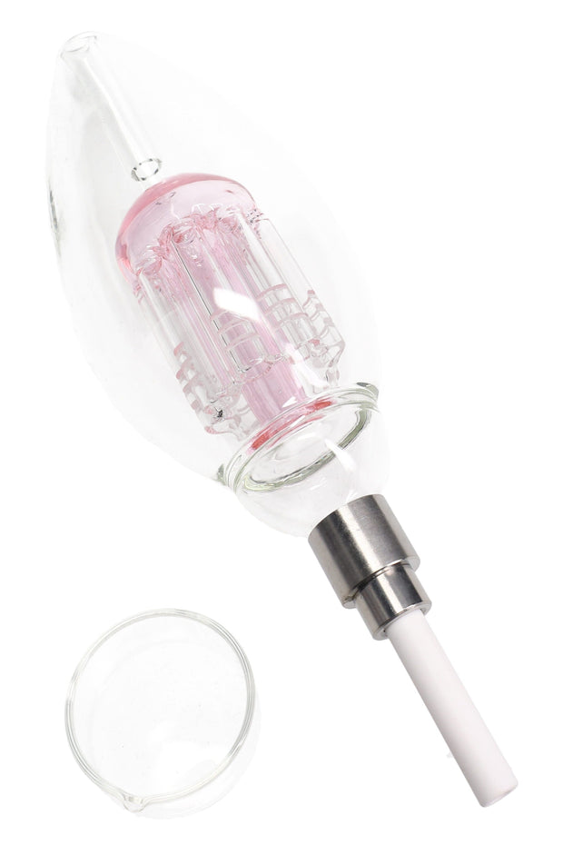 Glass Light Bulb Dab Straw Kit “Glow Core” – Tree Perc – 8″