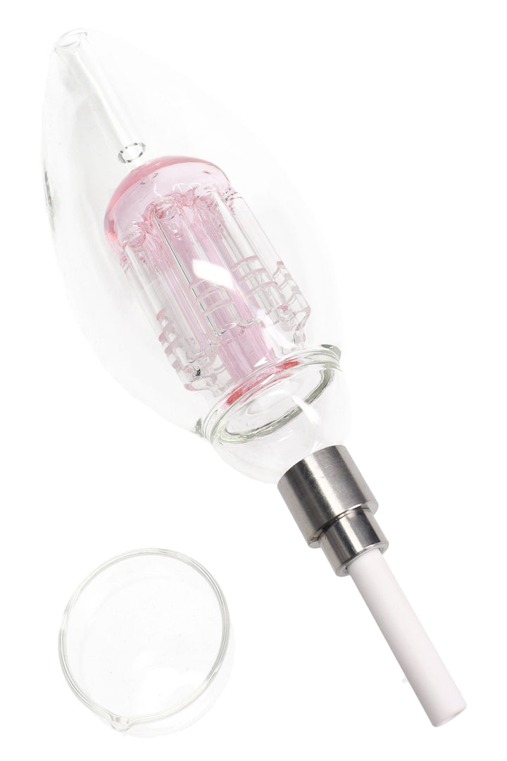 Glass Light Bulb Dab Straw Kit “Glow Core” – Tree Perc – 8″