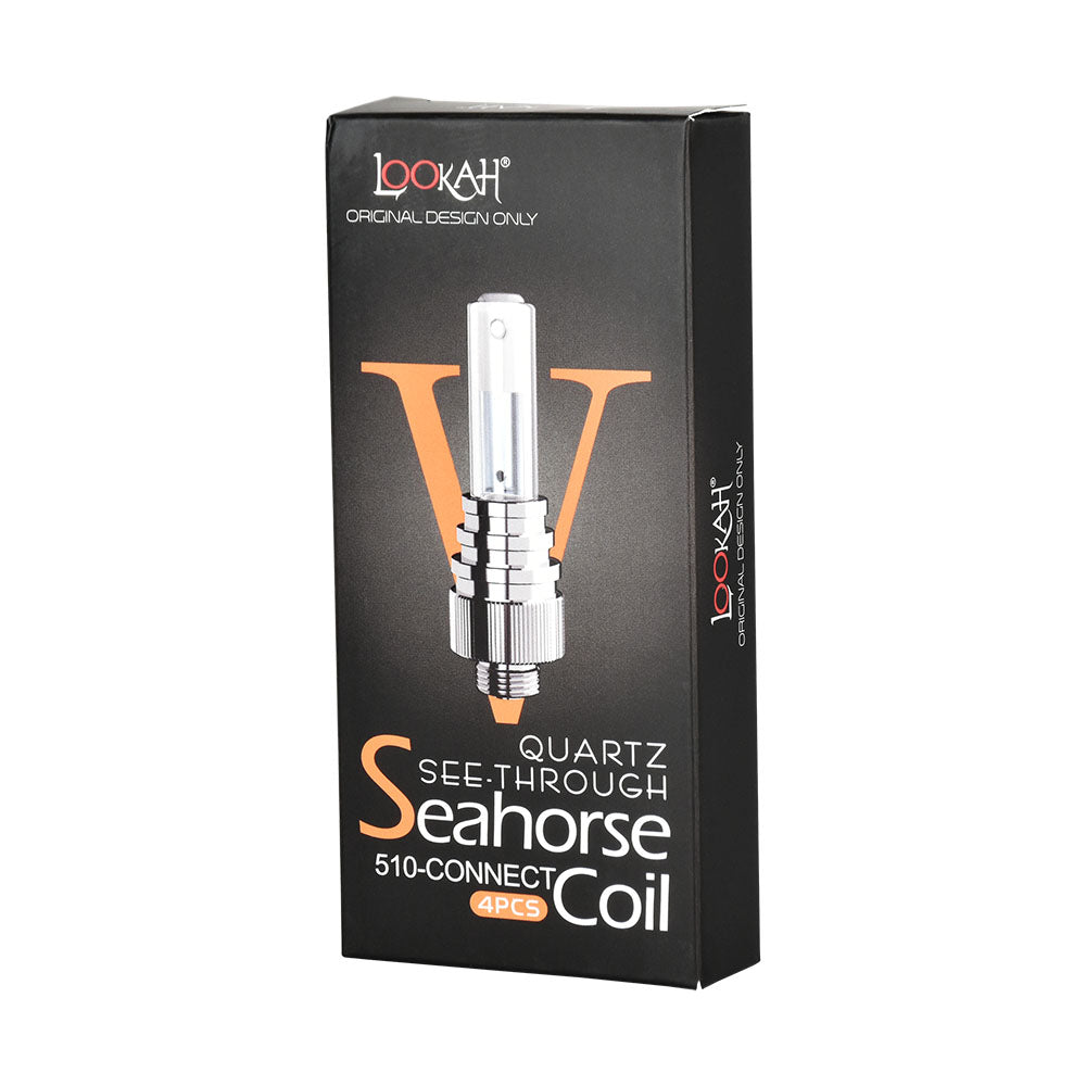 Lookah Seahorse Quartz See-Through Coil - 4 Pack - Headshop.com