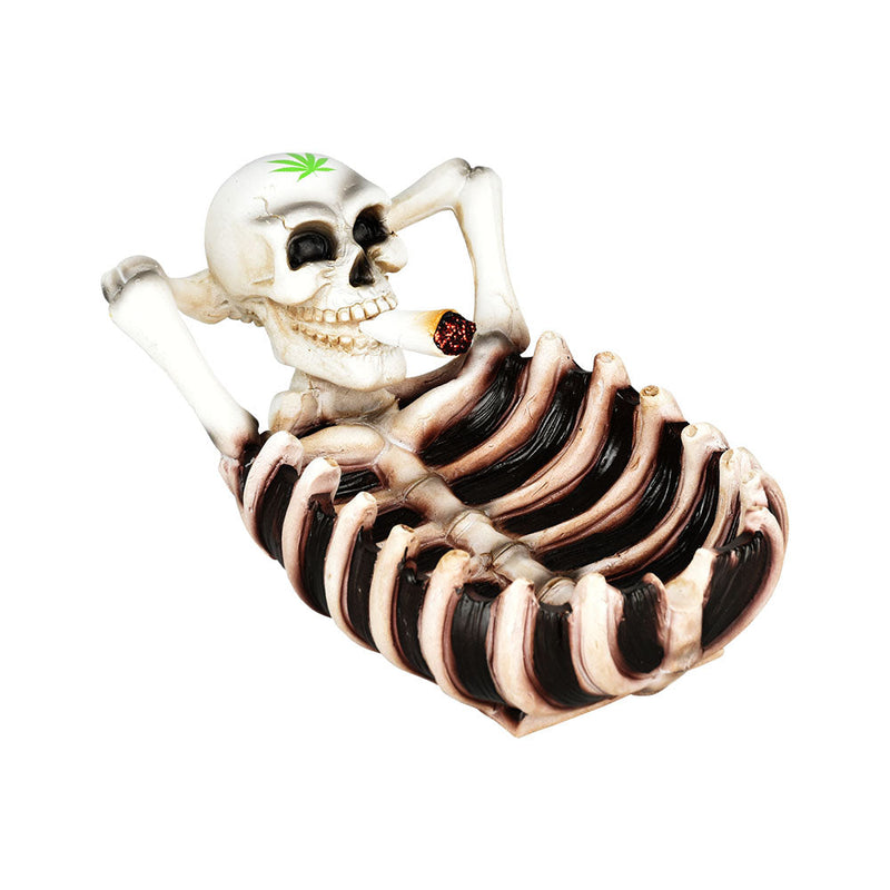 Smoking Skeleton Ashtray - 5.5"x3.5" - Headshop.com